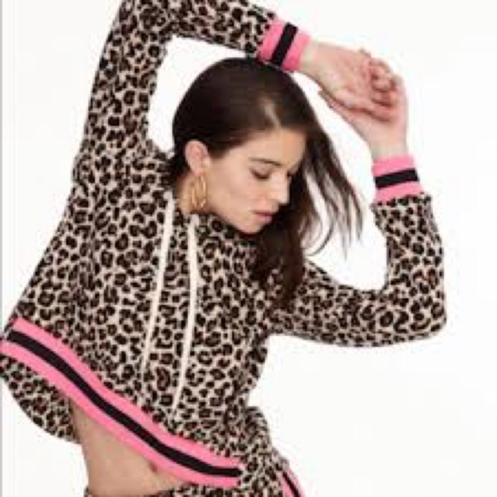 NWT - Veronica Beard ♡ Bandier - Laila Hoodie in Leopard